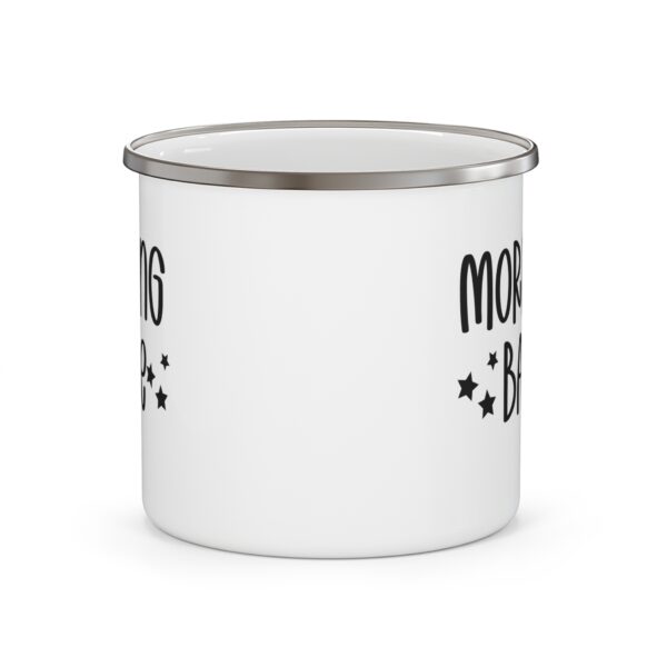 Morning Babe" Enamel Mug - Cheerful and Stylish Cup for Morning Routines - Image 2