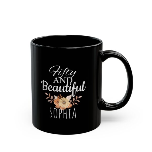 Fifty and Beautiful Customized Ceramic Mug - Personalized Gift for Coffee Lovers