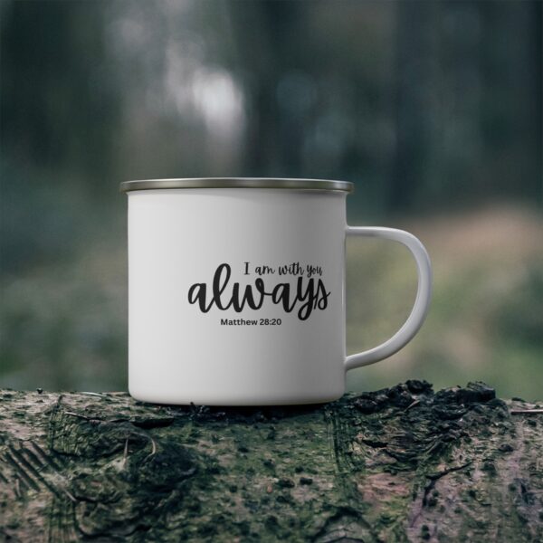 I Am With You Always" Enamel Mug - Inspirational Christian Cup for Daily Encouragement - Image 2