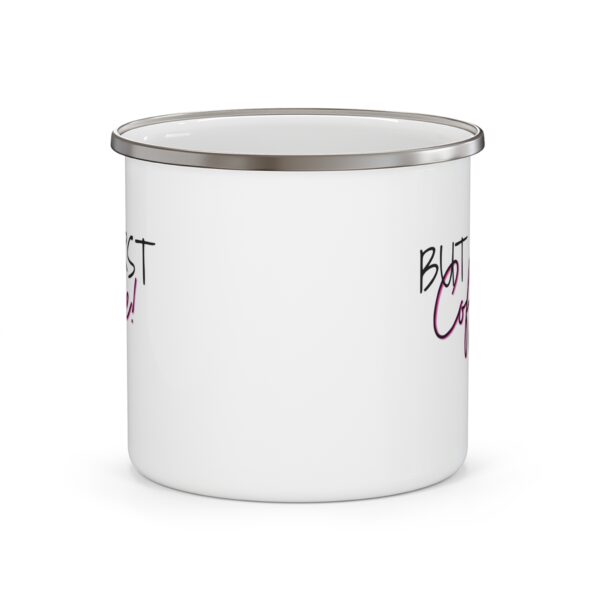 But First Coffee" Enamel Mug - Fun and Quirky Cup for Coffee Lovers - Image 2