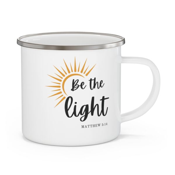 Be The Light" Enamel Mug - Inspirational Christian Cup for Daily Encouragement