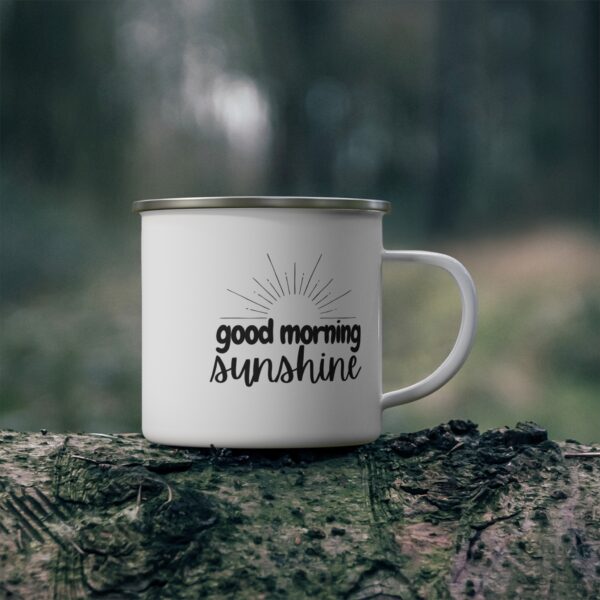 Good Morning Sunshine" Enamel Mug - Cheerful Cup for Bright Starts - Image 2