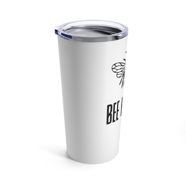 Bee Humble 20 oz White Tumbler Mug - Inspirational Bee Design - Stainless Steel Travel Cup - Image 3