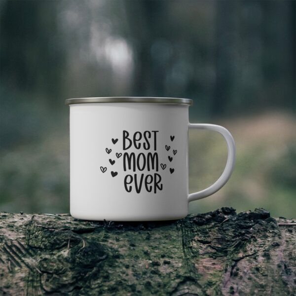 Best Mom Ever" Enamel Mug - Mothers Day - Heartfelt Gift for Super Moms