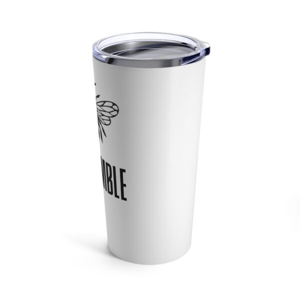 Bee Humble 20 oz White Tumbler Mug - Inspirational Bee Design - Stainless Steel Travel Cup - Image 4